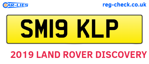 SM19KLP are the vehicle registration plates.