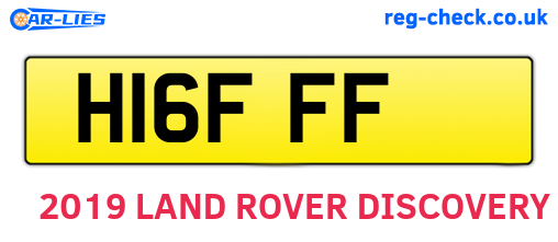 H16FFF are the vehicle registration plates.