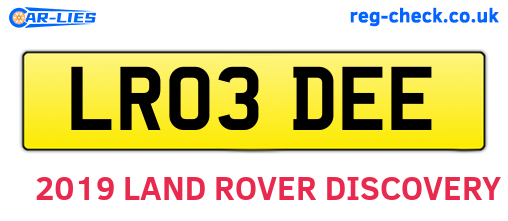 LR03DEE are the vehicle registration plates.