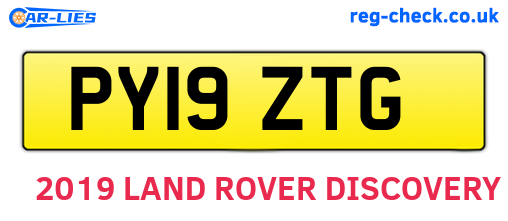 PY19ZTG are the vehicle registration plates.
