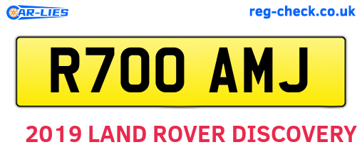 R700AMJ are the vehicle registration plates.