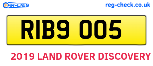 RIB9005 are the vehicle registration plates.