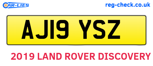 AJ19YSZ are the vehicle registration plates.