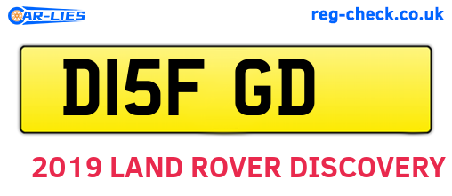 D15FGD are the vehicle registration plates.