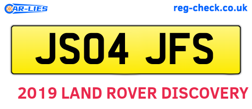 JS04JFS are the vehicle registration plates.