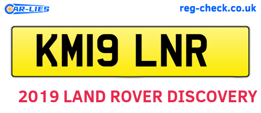 KM19LNR are the vehicle registration plates.