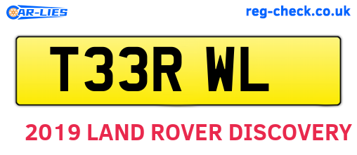 T33RWL are the vehicle registration plates.