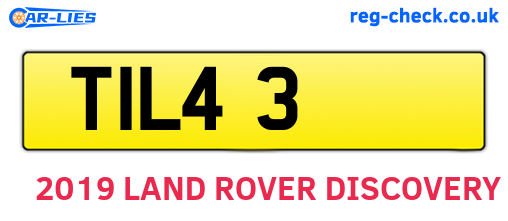 TIL43 are the vehicle registration plates.