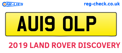 AU19OLP are the vehicle registration plates.