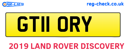 GT11ORY are the vehicle registration plates.