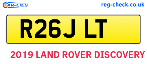 R26JLT are the vehicle registration plates.