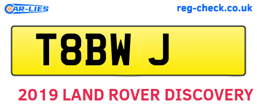 T8BWJ are the vehicle registration plates.