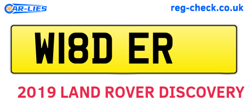 W18DER are the vehicle registration plates.