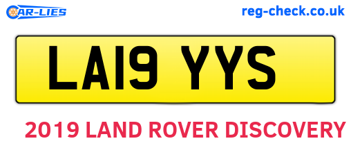 LA19YYS are the vehicle registration plates.