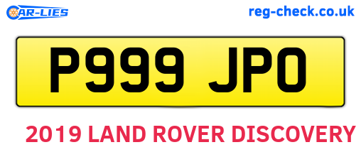 P999JPO are the vehicle registration plates.