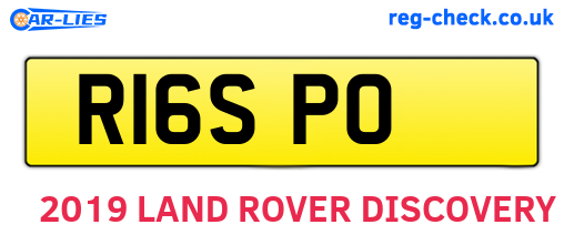 R16SPO are the vehicle registration plates.