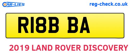 R18BBA are the vehicle registration plates.