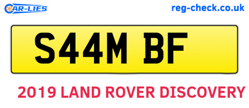 S44MBF are the vehicle registration plates.