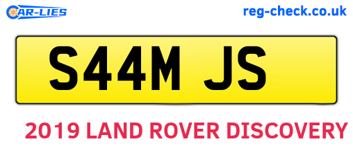 S44MJS are the vehicle registration plates.