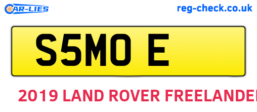 S5MOE are the vehicle registration plates.