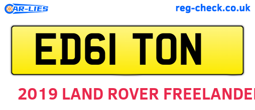 ED61TON are the vehicle registration plates.