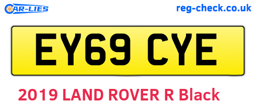 EY69CYE are the vehicle registration plates.