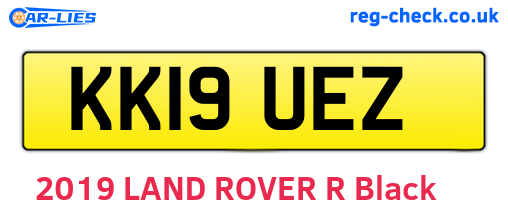 KK19UEZ are the vehicle registration plates.