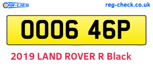 OOO646P are the vehicle registration plates.