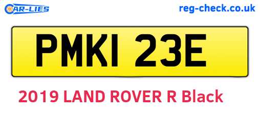 PMK123E are the vehicle registration plates.