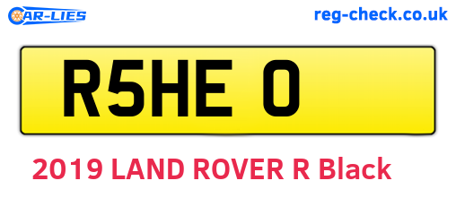 R5HEO are the vehicle registration plates.