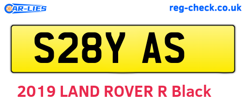 S28YAS are the vehicle registration plates.