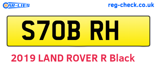 S70BRH are the vehicle registration plates.