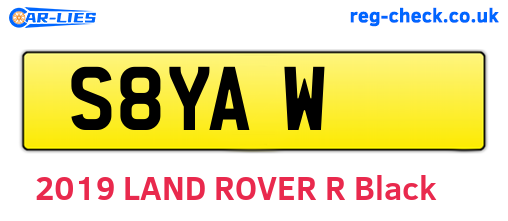 S8YAW are the vehicle registration plates.