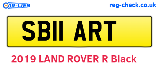 SB11ART are the vehicle registration plates.