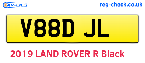 V88DJL are the vehicle registration plates.