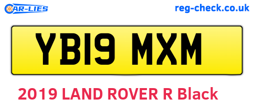 YB19MXM are the vehicle registration plates.