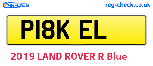 P18KEL are the vehicle registration plates.