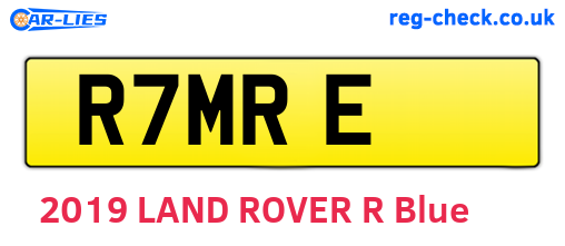 R7MRE are the vehicle registration plates.