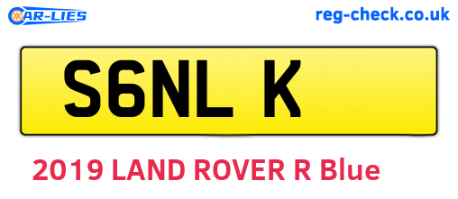S6NLK are the vehicle registration plates.