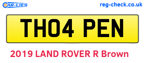TH04PEN are the vehicle registration plates.