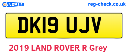 DK19UJV are the vehicle registration plates.