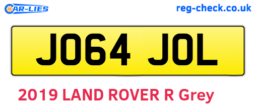 JO64JOL are the vehicle registration plates.