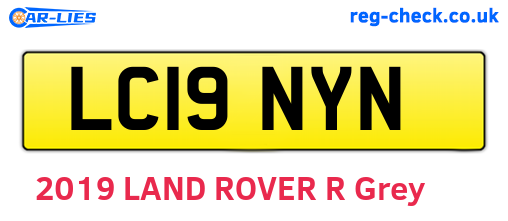 LC19NYN are the vehicle registration plates.