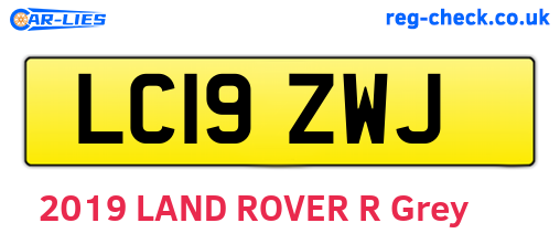 LC19ZWJ are the vehicle registration plates.
