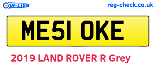 ME51OKE are the vehicle registration plates.