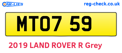 MTO759 are the vehicle registration plates.