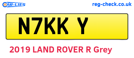 N7KKY are the vehicle registration plates.