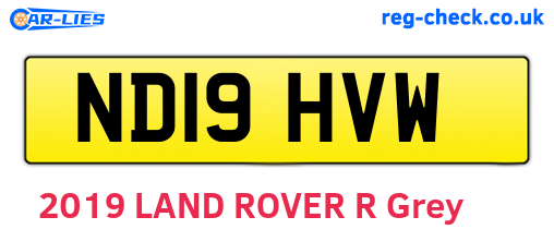 ND19HVW are the vehicle registration plates.