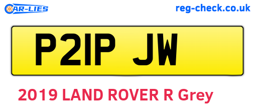 P21PJW are the vehicle registration plates.