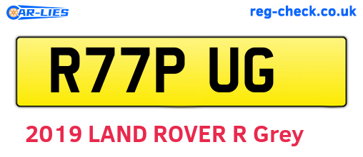 R77PUG are the vehicle registration plates.